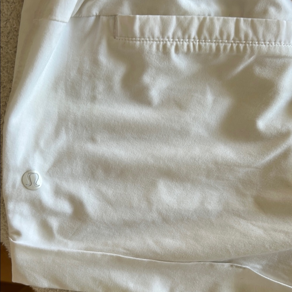 White Lululemon Drawstring Shorts - Picture 3 of 4